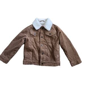 Janie & Jack Corduroy Trucker Sherpa Collar Jacket Size 3-4 y